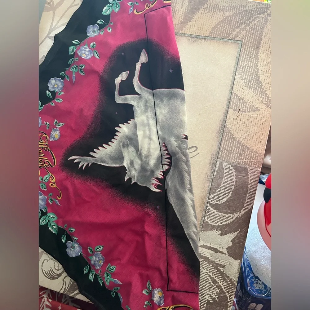 Vintage pink and black Harley Davidson, Pegasus bandanna
